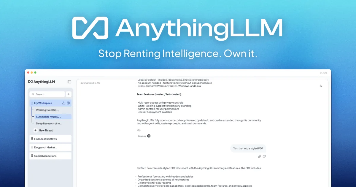 Presentación de AnythingLLM