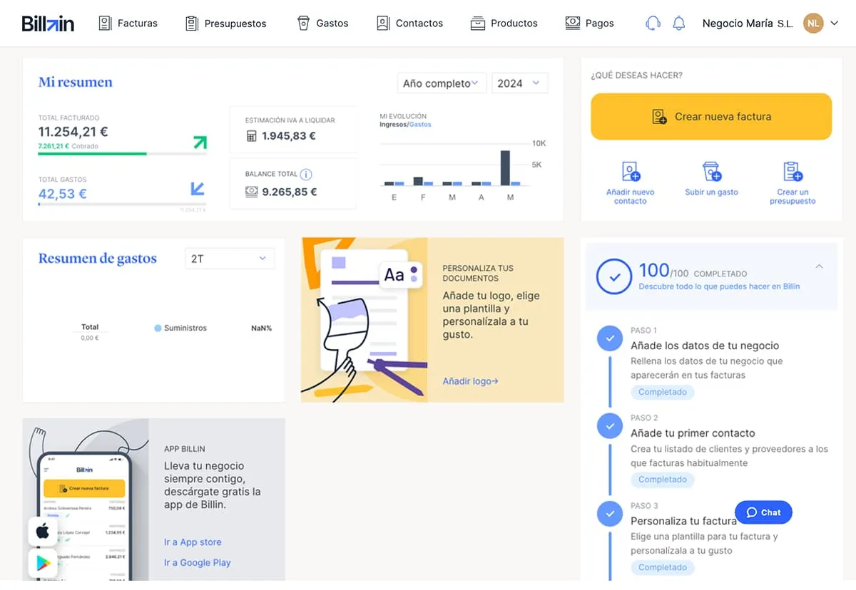 Presentación de Billin
