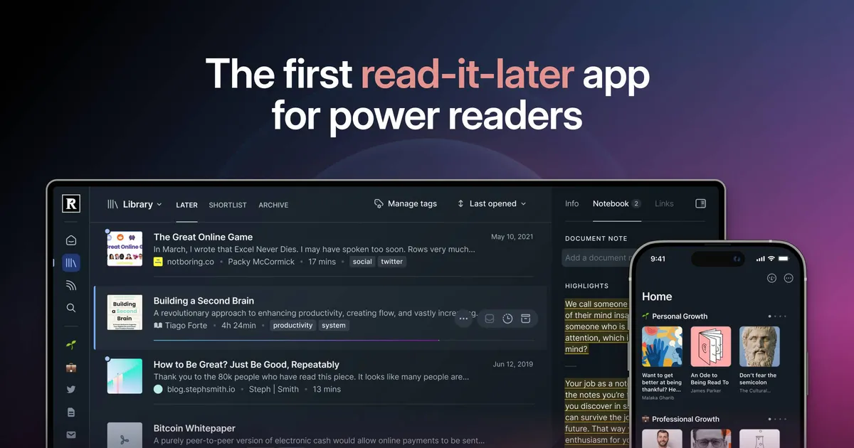 Presentación de Readwise Reader